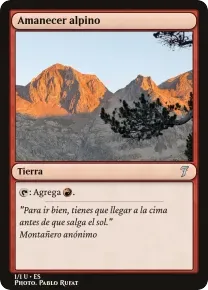 Carta di esempio: Amanecer alpino
